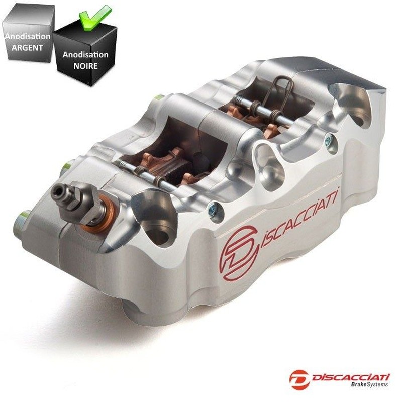 Etrier Gauche Radial 108mm DISCACCIATI - 4P - CNC - Noir