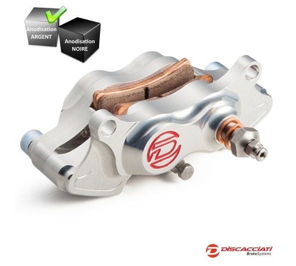 Etrier AR Axial 84mm DISCACCIATI - 4P - CNC - Argent