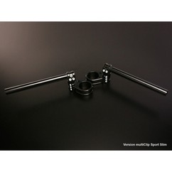 Demi Guidon ABM MultiClip - 25,4mm - Ø52mm - Rehausse : +40mm (SPORT) - Slim Version