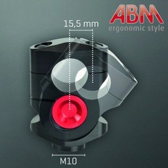 Pontets ABM VarioRiser 28,6mm - NOIR - Axe : BLEU