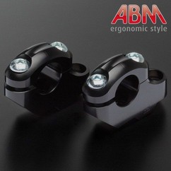 Pontets ABM Comfort 22,2mm - Rehausse 25mm - NOIR