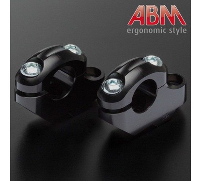 Pontets ABM Comfort 22,2mm - Rehausse 25mm - NOIR