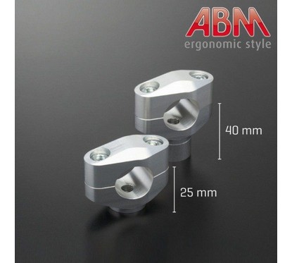 Pontets ABM Booster 28,6mm - Rehausse 25mm - ALU