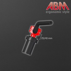 Pontets ABM Booster 28,6mm - Rehausse 25mm - NOIR