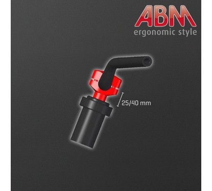 Pontets ABM Booster 28,6mm - Rehausse 25mm - NOIR