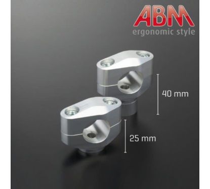 Pontets ABM Booster 28,6mm - Rehausse 40mm - ALU