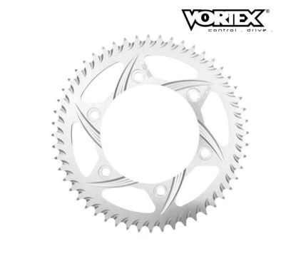 Couronne VORTEX - KAWASAKI ZX6RR 03-04 - Argent (ref:452A)