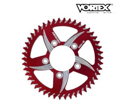 Couronne VORTEX - HONDA VT750 Shadow Chain Drive 98-03 - Rouge (ref:247ZR)