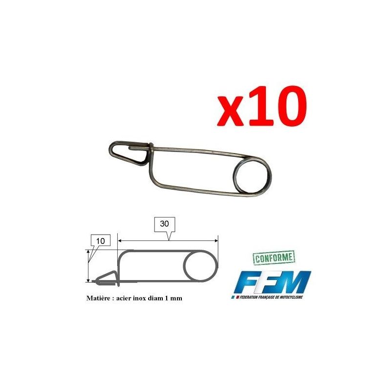 10x Epingles de Sécurité de Freinage - HOMOLOGUEE FFM