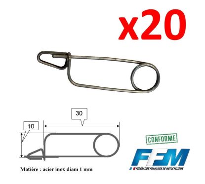20x Epingles de Sécurité de Freinage - HOMOLOGUEE FFM