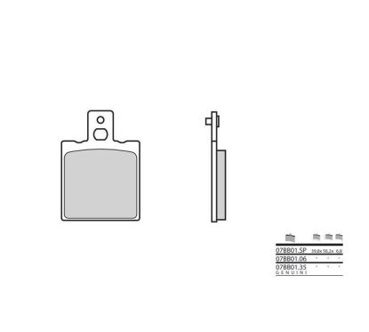 Plaquettes de frein origine BREMBO - 07BB01 35 - Organique