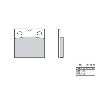 Plaquettes de frein origine BREMBO - 07BB14 18 - Organique