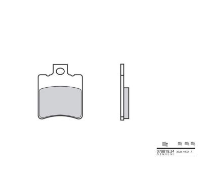 Plaquettes de frein origine BREMBO - 07BB18 34 - Organique