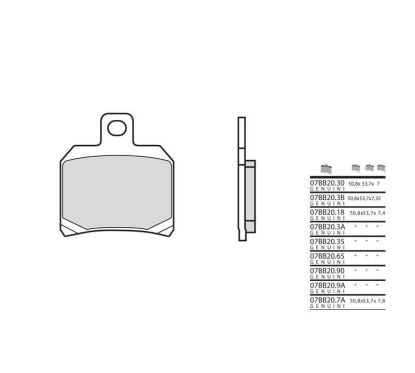 Plaquettes de frein origine BREMBO - 07BB20 9A - Organique