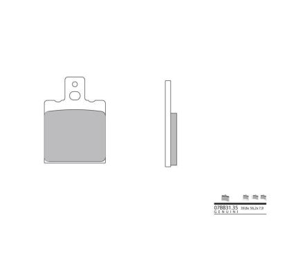 Plaquettes de frein origine BREMBO - 07BB31 35 - Organique