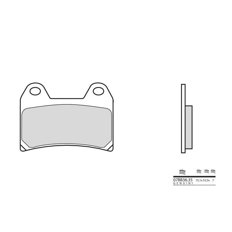 Plaquettes de frein origine BREMBO - 07BB36 35 - Organique