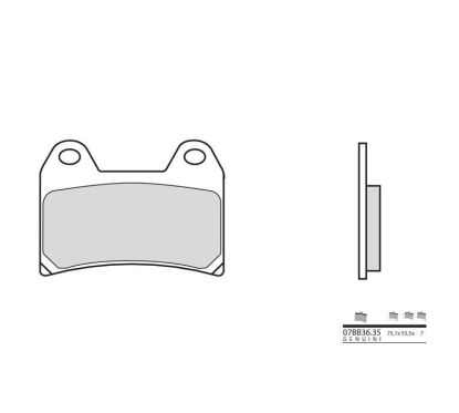 Plaquettes de frein origine BREMBO - 07BB36 35 - Organique