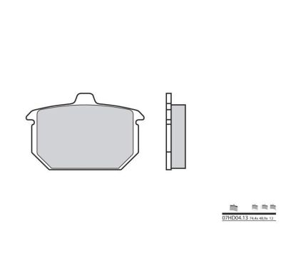 Plaquettes de frein origine BREMBO - 07HD04 13 - Organique