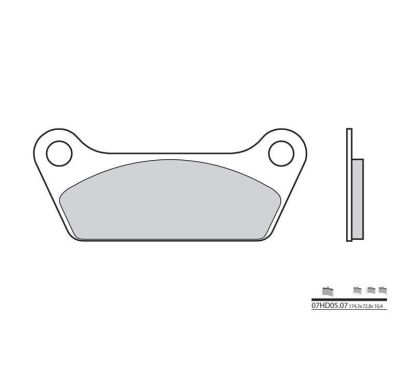Plaquettes de frein origine BREMBO - 07HD05 07 - Organique