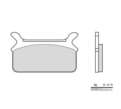 Plaquettes de frein origine BREMBO - 07HD09 10 - Organique