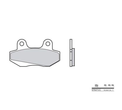 Plaquettes de frein BREMBO - 07027CC - Carbone céramique avant