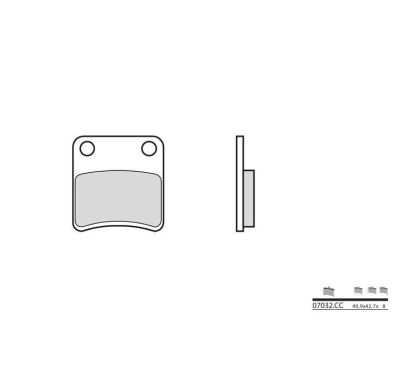 Plaquettes de frein BREMBO - 07032CC - Carbone céramique avant