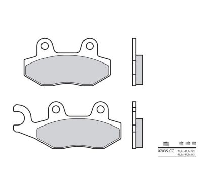 Plaquettes de frein BREMBO - 07035CC - Carbone céramique avant