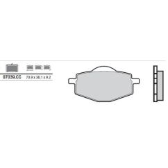 Plaquettes de frein BREMBO - 07039CC - Carbone céramique avant/arrière