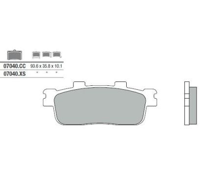 Plaquettes de frein BREMBO - 07040XS - Métal fritté arrière