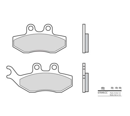 Plaquettes de frein BREMBO - 07049CC - Carbone céramique avant