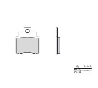 Plaquettes de frein BREMBO - 07050CC - Carbone céramique avant