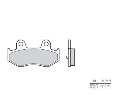 Plaquettes de frein BREMBO - 07055CC - Carbone céramique avant