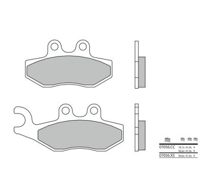 Plaquettes de frein BREMBO - 07056CC - Carbone céramique avant/arrière