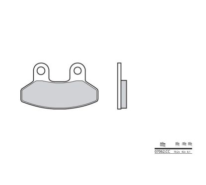 Plaquettes de frein BREMBO - 07062CC - Carbone céramique avant