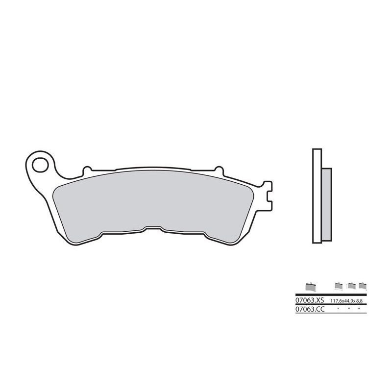 Plaquettes de frein BREMBO - 07063CC - Carbone céramique avant