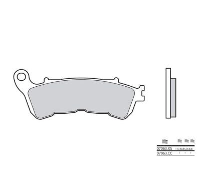 Plaquettes de frein BREMBO - 07063CC - Carbone céramique avant