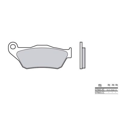 Plaquettes de frein BREMBO - 07065XS - Métal fritté avant
