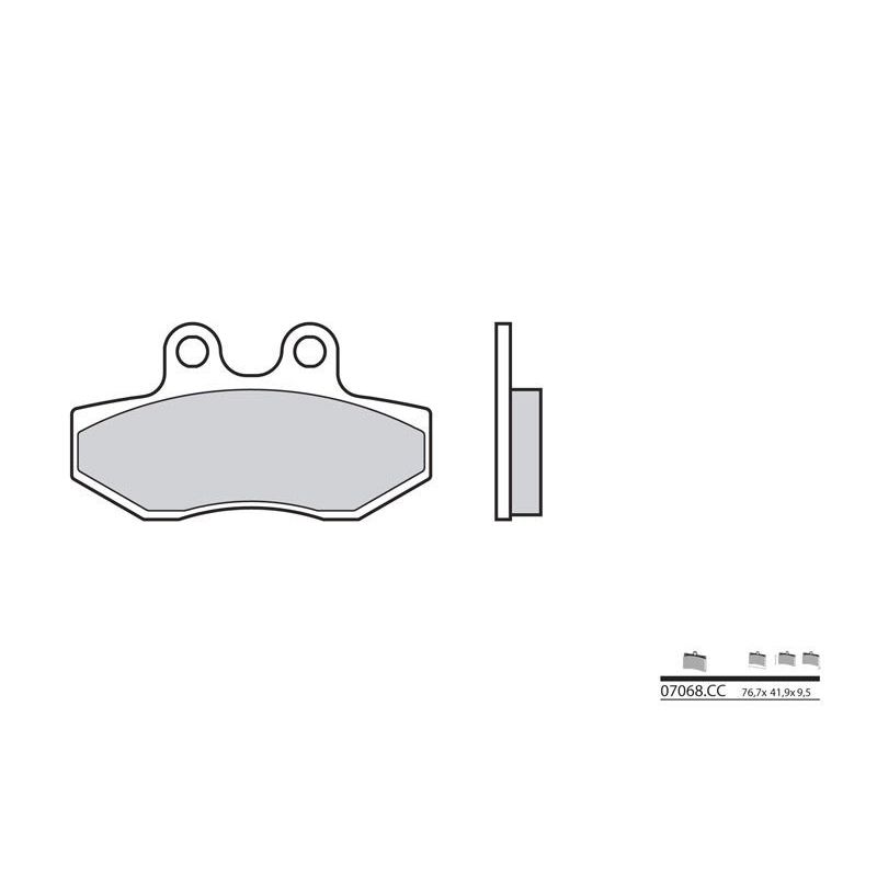 Plaquettes de frein BREMBO - 07068CC - Carbone céramique avant