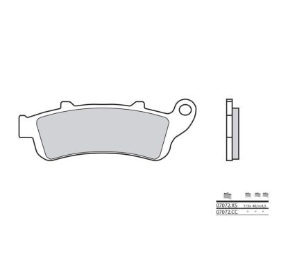 Plaquettes de frein BREMBO - 07072CC - Carbone céramique avant