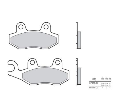 Plaquettes de frein BREMBO - 07076CC - Carbone céramique avant