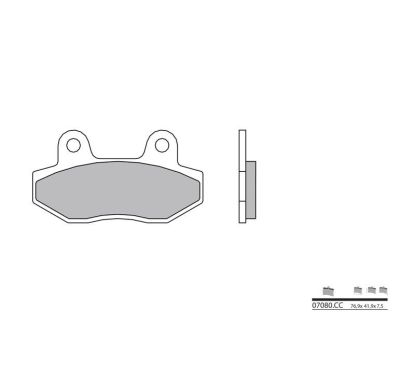 Plaquettes de frein BREMBO - 07080CC - Carbone céramique avant