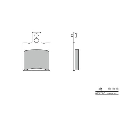 Plaquettes de frein BREMBO - 07087CC - Carbone céramique avant