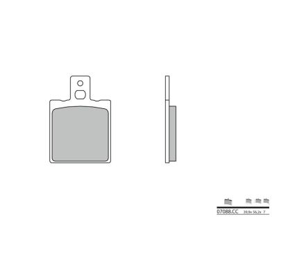 Plaquettes de frein BREMBO - 07088CC - Carbone céramique avant