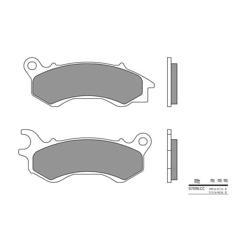 Plaquettes de frein BREMBO - 07090CC - Carbone céramique avant