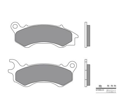 Plaquettes de frein BREMBO - 07090CC - Carbone céramique avant