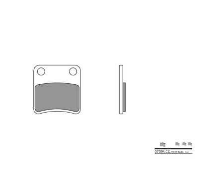 Plaquettes de frein BREMBO - 07094CC - Carbone céramique arrière