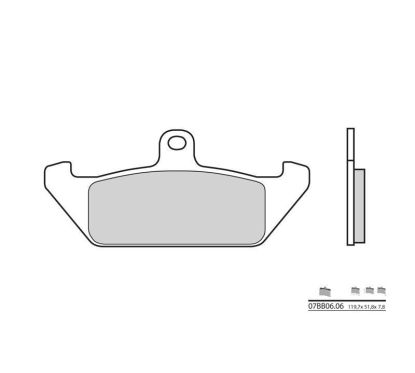 Plaquettes de frein BREMBO - 07BB06 06 - Organique
