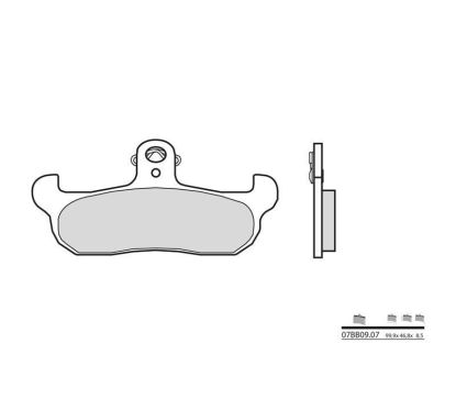 Plaquettes de frein BREMBO - 07BB09 07 - Organique