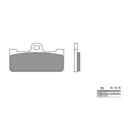 Plaquettes de frein BREMBO - 07BB10 SC - Métal fritté