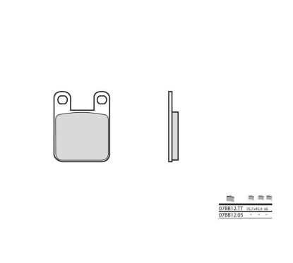 Plaquettes de frein BREMBO - 07BB12 05 - Organique